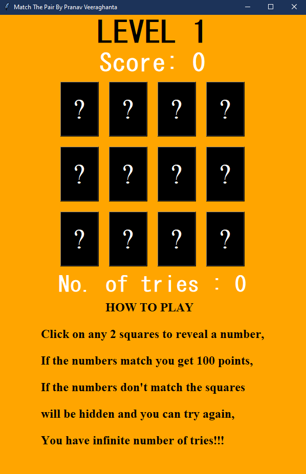 Level 1 image of the game